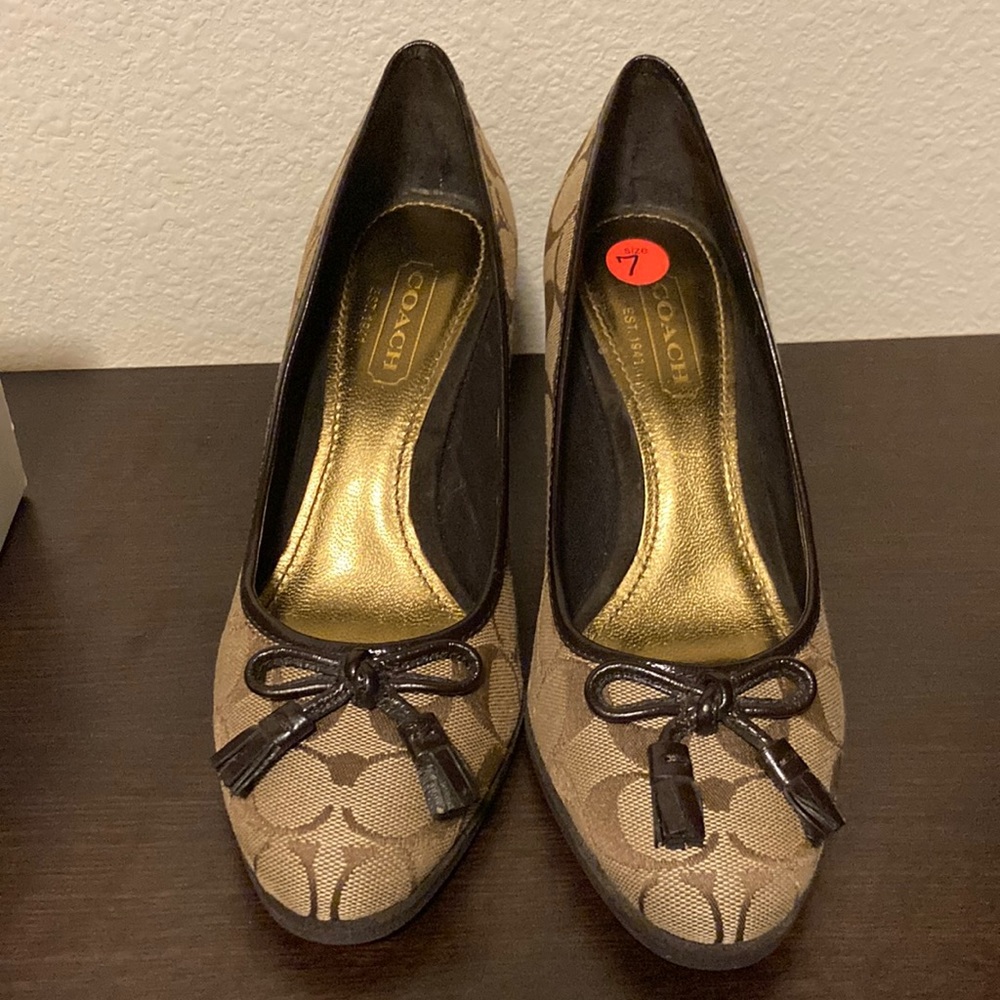 Authentic coach Irene wedges shoes